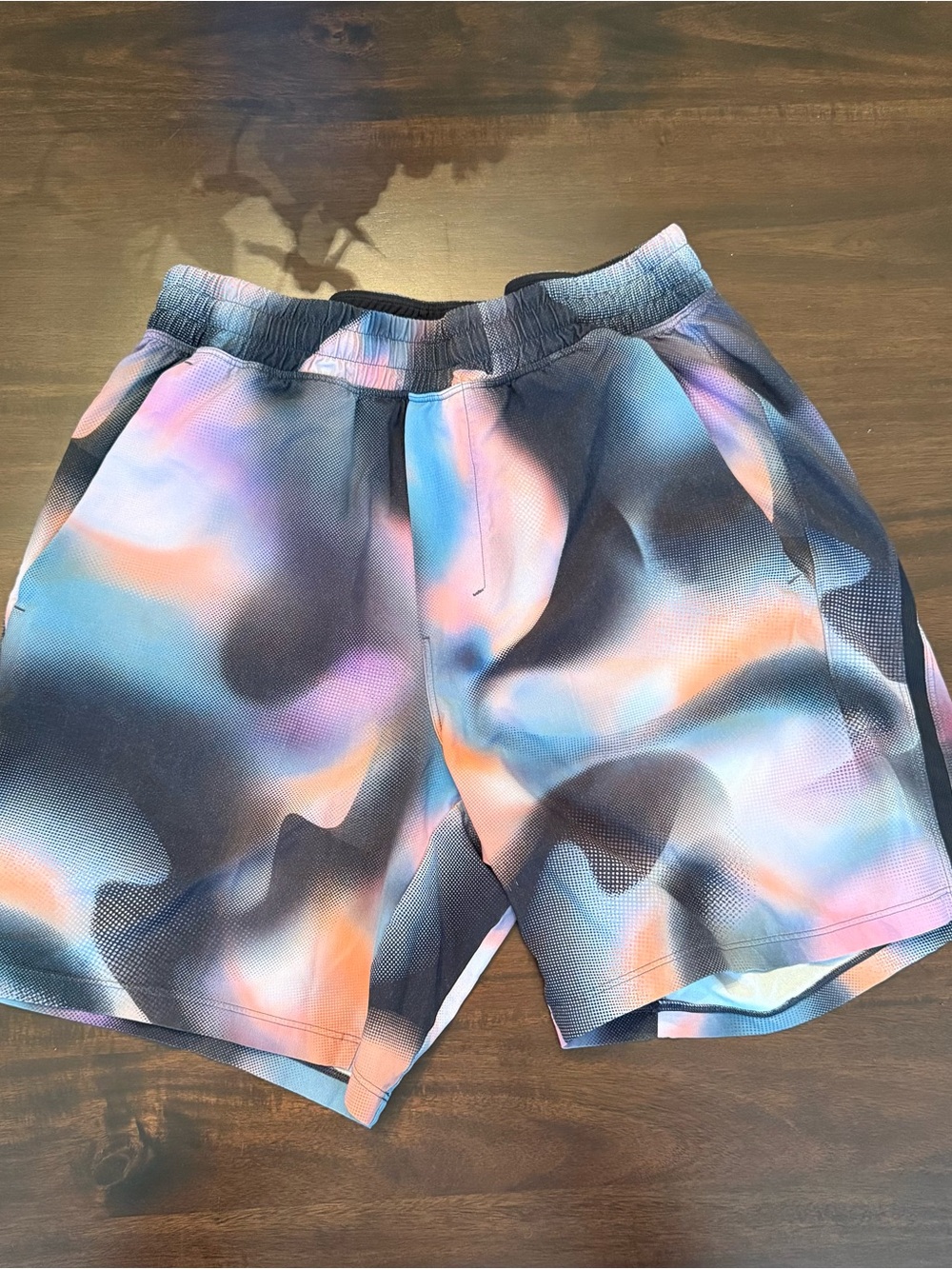 Men's Pace Breaker Linerless Short 7" - Abstract Wave Print